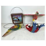 Colorful Parrot-Themed Decorative Items