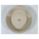 Peach Stoneware Pie Plate with Crown Marking