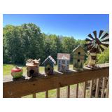 Decorative Birdhouses and Windmill
