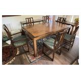 Wood Dining Table With Six Chairs