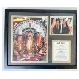Framed ZZ Top Memorabilia Display