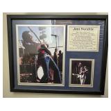 Framed Jimi Hendrix Photo Display With Biography