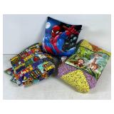 Themed Child's Blankets and Pillow