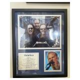 Framed Metallica Memorabilia Display