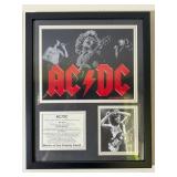 Framed AC/DC Memorabilia with Band History