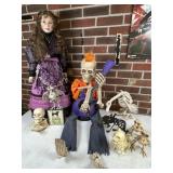 Halloween Skeleton Decorations and Doll Set