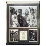 Motley Crue Framed Photo and Album List Display