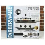 Farberware 3-Crock Round Slow Cooker