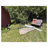 Outdoor Patio Chaise Lounge and Umbrella