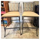 Metal Bar Stools with Padded Seats