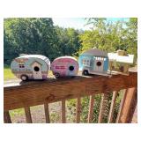 Four Decorative Wooden Birdhouses