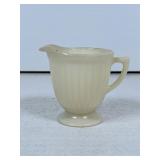 Ivory-Colored Ribbed Glass Creamer