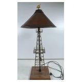 Oil Derrick Table Lamp with Metal Shade
