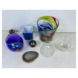Decorative Glass and Agate Lot