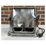 Chrome Art Deco Toaster with Hinged Doors