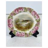 ZS & Co Bavaria Fish Plate with Floral Border