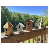 Five Decorative Wooden Birdhouses
