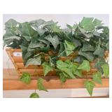 Artificial Ivy Plant in Wooden Basket