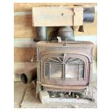 Cast Iron Wood-Burning Stove with Glass Doors