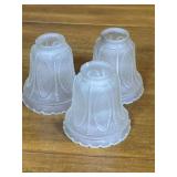 Three Frosted Glass Lamp Shades