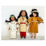 Three Native American-Inspired Dolls