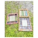 Three Stained Glass Window Panels