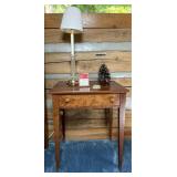Wood Side Table with Single Drawer