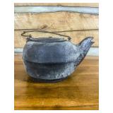 Iron Teapot with Handle and Hinged Lid