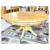Round Pedestal Table with Inlay Design