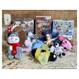 Plush Toys, Puzzles, and a Book