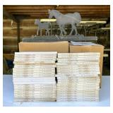 Metal Horse Silhouette with Wooden Base
