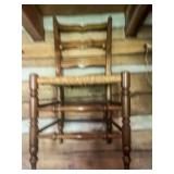 Ladder-Back Chair with Rush Seat