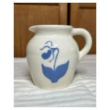 Pigeon Forge Pottery Creamer with Blue Floral Desi