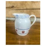 Treasure Craft Ceramic Pitcher with Apple Design