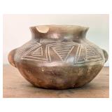 Etched Ceramic Vessel with Two Handles