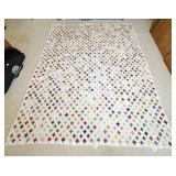 Handmade Patchwork Quilt With Multicolor Squares