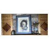 Framed Portrait Art Print of Elderly Woman