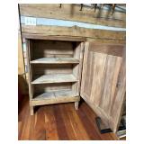 Wooden Cabinet with Hinged Door and Shelves