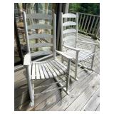 White Painted Wooden Rocking Chairs