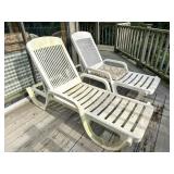 White Plastic Chaise Lounge Chairs