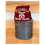 Shriners Kerbela Motor Patrol Fez with Case