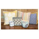 Decorative Throw Pillows in Mixed Patterns