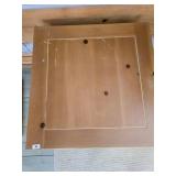 Solid Wood Square Table With Turned Legs