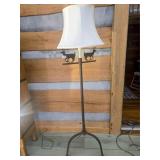 Metal Floor Lamp with Deer Accents