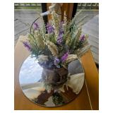 Artificial Floral Arrangement in Burlap Vase