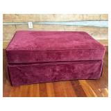 Rectangular Red Upholstered Ottoman
