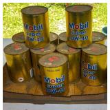 Mobil Super 10W-40 Motor Oil Vintage Cans