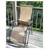 Outdoor Folding Recliner with Textilene Fabric