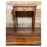 Small Wooden Side Table With Single Drawer