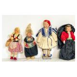 Four Dolls in Ethnic Costumes